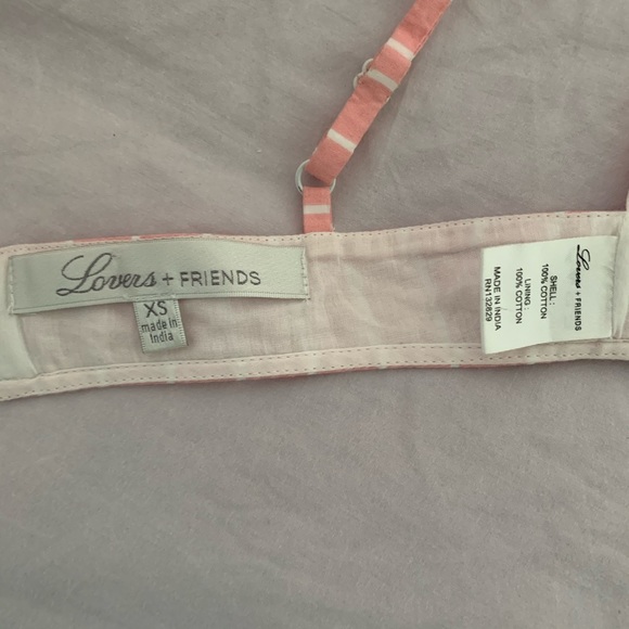 LOVERS + FRIENDS | pink and white striped bralette - Picture 4 of 5